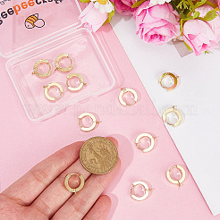 16Pcs 201 Stainless Steel Huggie Hoop Earrings Findings&nbsp;STAS-BBC0008-38G