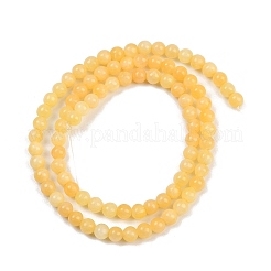 Natural Yellow Jade Bead Strands&nbsp;X-G-K121-01-4mm