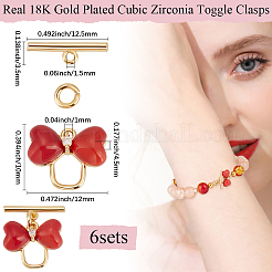 6Pcs Resin Toggle Clasps&nbsp;KK-BBC0018-90