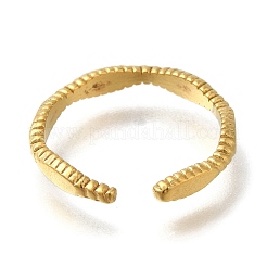 Ion Plating(IP) 304 Stainless Steel Cuff Rings for Women&nbsp;RJEW-U017-01G
