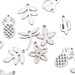 Non-Tarnish 100Pcs 10 Style 304 Stainless Steel Pendants&nbsp;STAS-LS0001-39