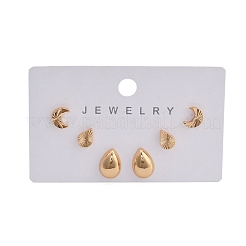 Brass Stud Earring Sets for Women&nbsp;EJEW-F352-01G-02