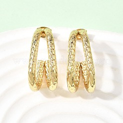 201 Stainless Steel Two-layer Stud Earrings&nbsp;EJEW-Z151-02G