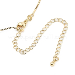 Brass Clear Cubic Zirconia Multi Hearts Pendant Box Chain Necklaces for Women&nbsp;NJEW-U015-01G