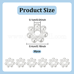 30Pcs 925 Sterling Silver Beads&nbsp;STER-GO0001-42