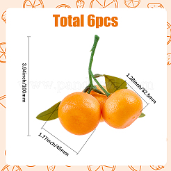 6Pcs Foam Simulated Orange Model&nbsp;AJEW-SP0003-61