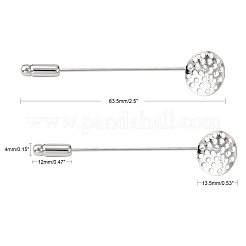 Platinum Brooch DIY Findings Pin Back&nbsp;X-KK307-NF