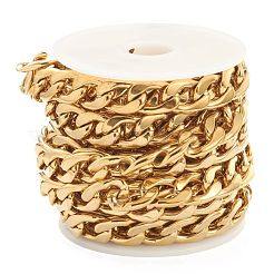 PVD Vacuum Plating 304 Stainless Steel Cuban Link Chains&nbsp;STAS-B020-07G