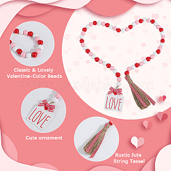 Wooden Beads Pendant Decorations&nbsp;AJEW-WH20020-109B