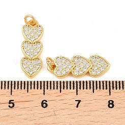 Brass Micro Pave Cubic Zirconia Pendants&nbsp;KK-F927-12F-G