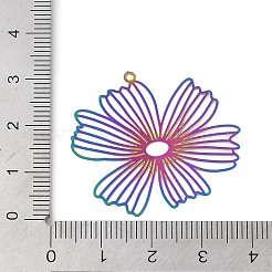 201 Stainless Steel Etched Metal Embellishments Pendants&nbsp;STAS-Z079-04RC