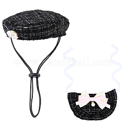 Polyester Bowknot Pet Collar & Hat Sets&nbsp;AJEW-WH20019-84A