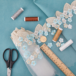 Polyester Lace Ribbon&nbsp;OCOR-WH0047-97B