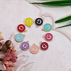 120Pcs 12 Colors Golden Plated Alloy Charms&nbsp;ENAM-SZ0001-64G