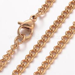 Ion Plating(IP) 304 Stainless Steel Necklace&nbsp;MAK-K004-12G