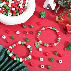 600Pcs 3 Colors Dyed Natural Wood Beads&nbsp;WOOD-SC0001-80