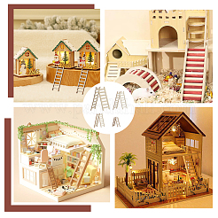 40Pcs 4 Style Unfinished Wooden Mini Ladders&nbsp;WOOD-OC0003-63