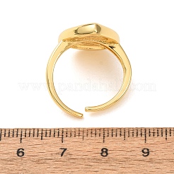 Brass Micro Pave Cubic Zirconia Cuff Open Rings&nbsp;CU-CBAB3AD-14G