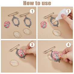 DIY Oval Iron Brooch Making Kits&nbsp;JEWB-FH00030
