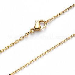 PVD Vacuum Plating 304 Stainless Steel Cable Chain Necklace&nbsp;NJEW-S420-008B-G