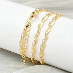 4MM Brass Dapped Chain Necklaces for Women&nbsp;NJEW-K271-02G