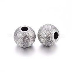 Tarnish Resistant 201 Stainless Steel Textured Beads&nbsp;STAS-M274-008P-A