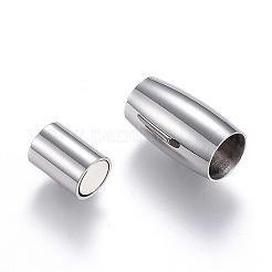 Tarnish Resistant 304 Stainless Steel Magnetic Clasps with Glue-in Ends&nbsp;STAS-D159-23