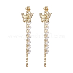 304 Stainless Steel Tassel Stud Earrings&nbsp;EJEW-JE06319
