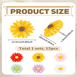 15Pcs Iron Map Pins&nbsp;AJEW-LP0010-84