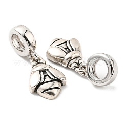 Brass European Dangle Charms&nbsp;KK-M247-01AS