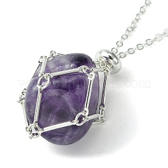 304 Stainless Steel Macrame Pouch Braided Gemstone Holder&nbsp;NJEW-JN04468-06