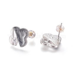 Real 18K Gold Plated Brass Stud Earring Findings&nbsp;KK-L180-117A