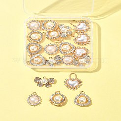 20Pcs 5 Styles Alloy Rhinestone Charms&nbsp;ALRI-FS0001-06