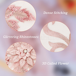 Flower Blossom Sequin Appliques&nbsp;DIY-WH0407-01