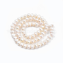 Natural Cultured Freshwater Pearl Beads Strands&nbsp;PEAR-N013-04B-01