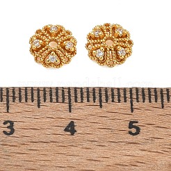 Brass Micro Pave Cubic Zirconia Bead Caps&nbsp;CU-CBA6E4E-07G