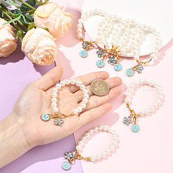 26Pcs Imitated Pearl Acrylic & Alloy Enamel Cup Handle Charms&nbsp;HJEW-FS00095