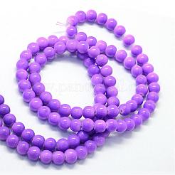 Baking Paint Glass Round Bead Strands&nbsp;DGLA-Q020-6mm-27