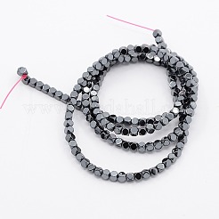 Faceted Non-magnetic Synthetic Hematite Cube Beads Strands&nbsp;G-N0014-26