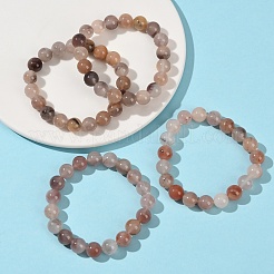10MM Natural Quartz Round Beaded Stretch Bracelets for Women&nbsp;BJEW-G756-02A