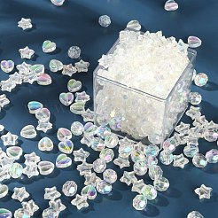 350Pcs 3 Style Transparent Acrylic Beads&nbsp;TACR-FS0001-05