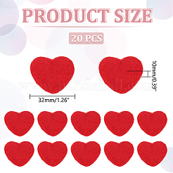 Heart Handmade Wool Felt Ornament Accessories&nbsp;AJEW-WH0348-575E