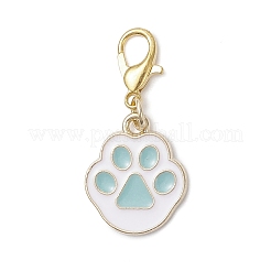 Cat Paw Print Alloy Enamel Pendant Decorations&nbsp;HJEW-JM04118