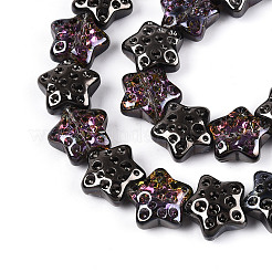 Electroplate Transparent Glass Beads Strands&nbsp;EGLA-N020-02H