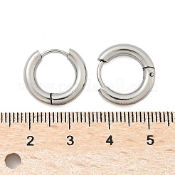 Tarnish Resistant 304 Stainless Steel Huggie Hoop Earrings&nbsp;EJEW-F111-16mm-P