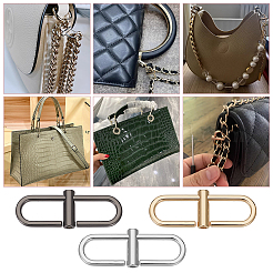 6Pcs 3 Colors Zinc Alloy Adjustable Alloy Clip Buckles for Bag Chain Strap&nbsp;DIY-WR0003-07