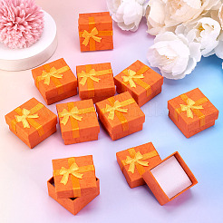 Square Paper Jewelry Ring Gift Boxes with Bowknot&nbsp;CON-TAC0010-80A