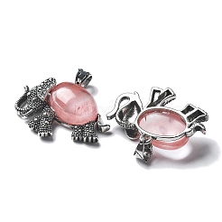 Cherry Quartz Glass Pendant&nbsp;G-H083-02AS-10