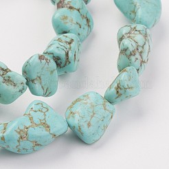 Natural Green Turquoise Beads Strands&nbsp;X-G-N0312-01