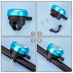 I Love My Bike Alloy Bicycle Bells&nbsp;FIND-WH0117-97C